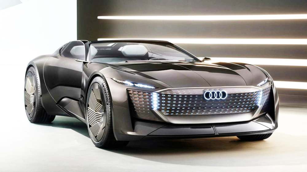 Un modèle concept de l'Audi électrique, démontrant le futur design d'Audi.